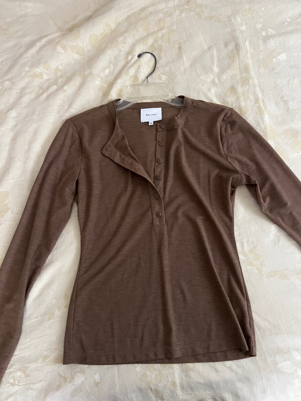 Reformation Harriet Knit Henley Top